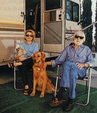 Two dogs and two cats accompany the Conniffs on the RV trips, so they took the carpeting out of their motorhome to make it easier to keep things clean.